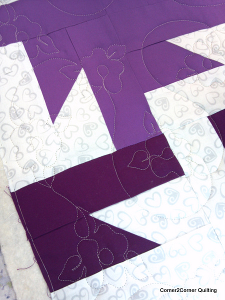 Flowers on a baby quilt