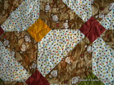 Monkey Quilt close up